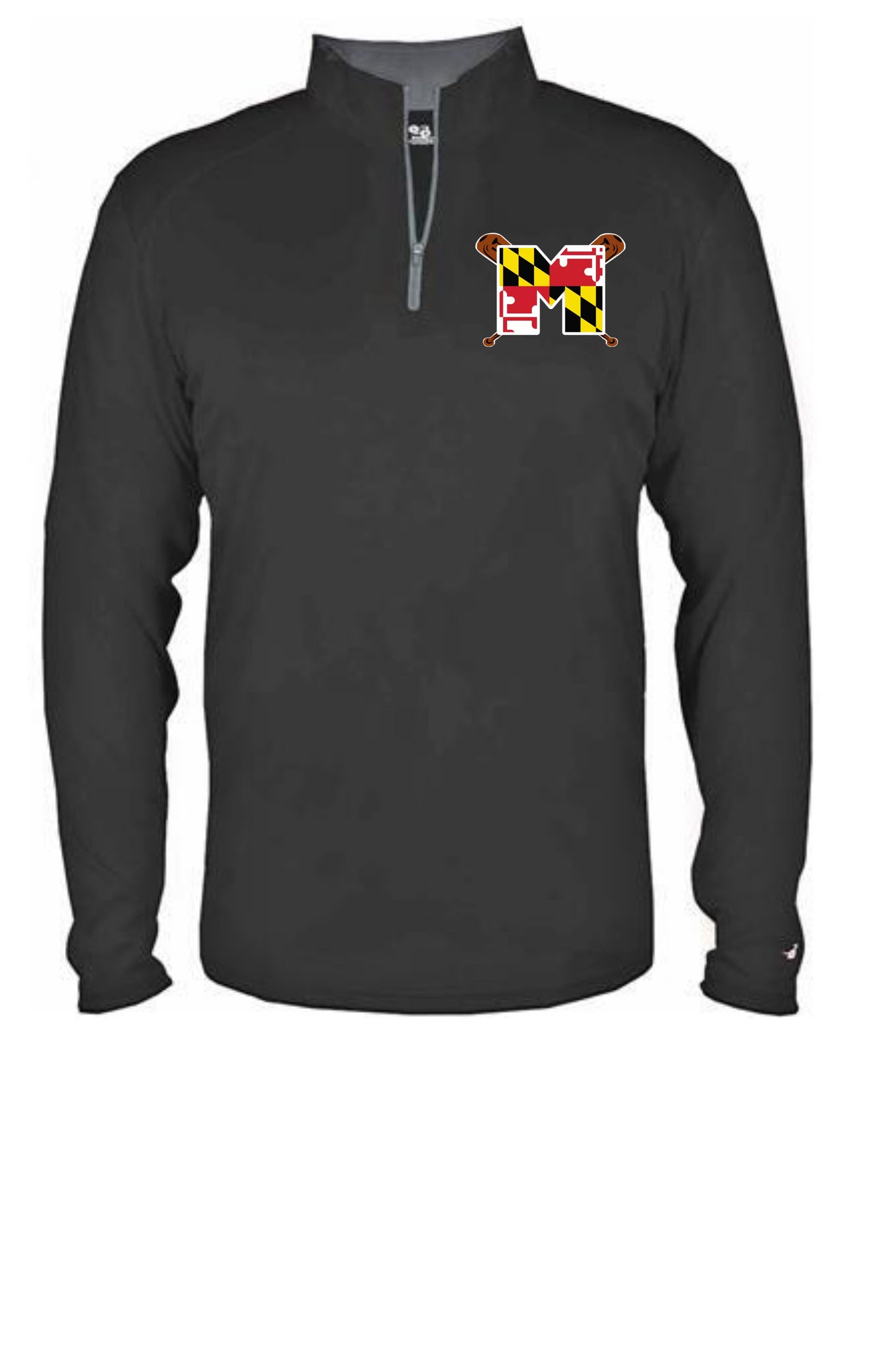 Adult/Youth 1/4 Zip Pullover Shirt - Black