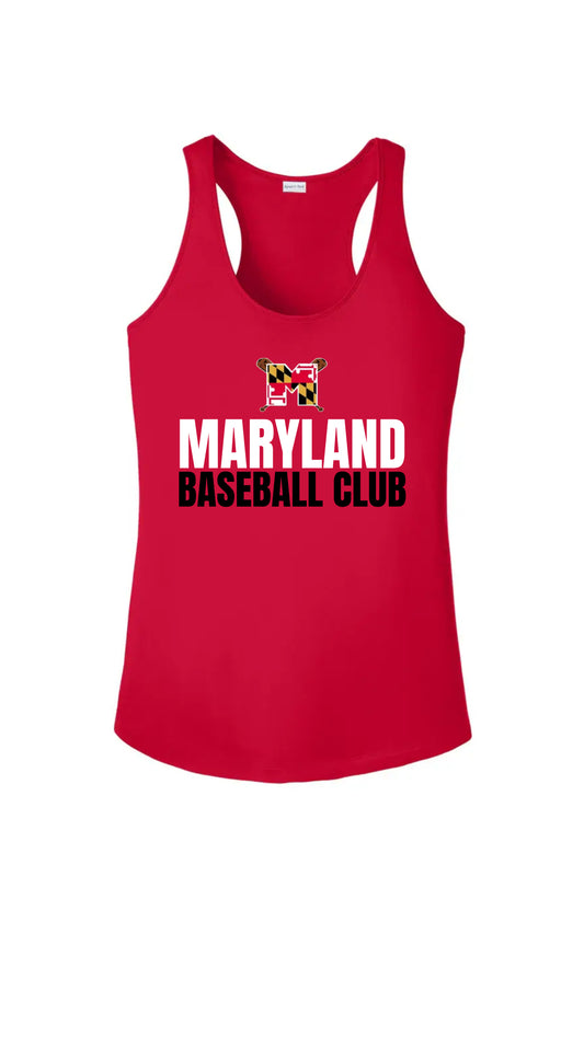 Ladies Racerback Tank - Red w/ Logo