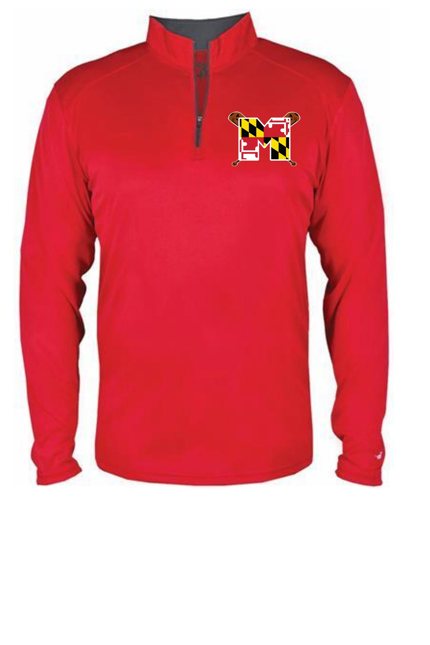 Badger Sport Adult/Youth 1/4 Zip Pullover Shirt - Red